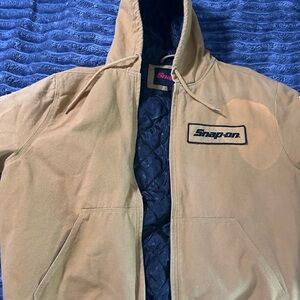 Snap-On Men's Tan Hooded Jacket